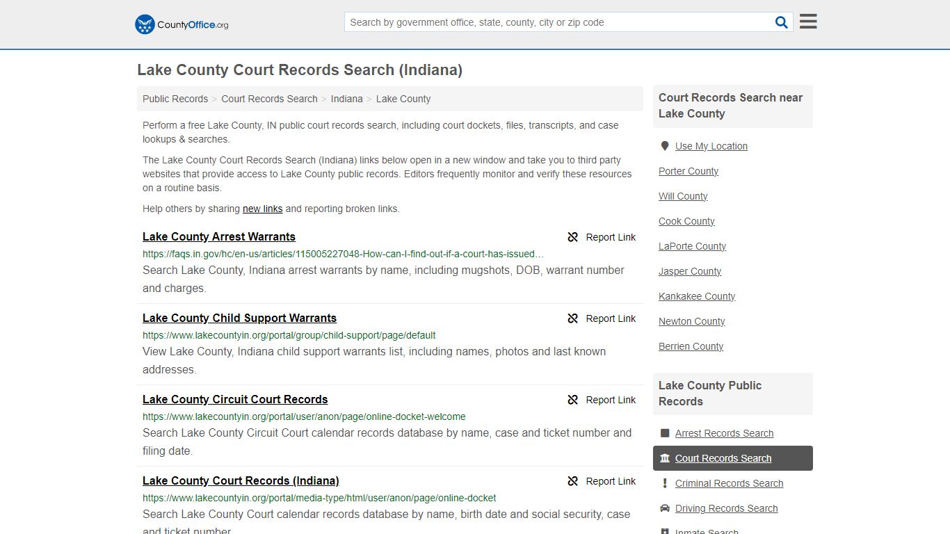 Lake County Court Records Search (Indiana) - County Office